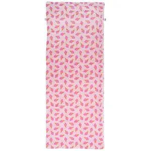 Serviette de plage bambou et gaze de coton blush et cornets de glace (80x160 cm)
