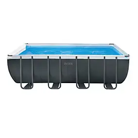 Piscine tubulaire rectangulaire Intex Ultra XTR 5,49 x 2,74 x h.1,32 m + stérilisateur au sel + filtre à sable 4m3/h