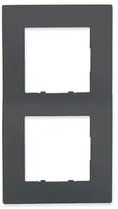 Plaque double verticale anthracite "Delta Viva"