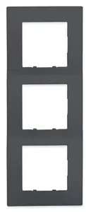 Plaque triple verticale "Delta Viva" anthracite