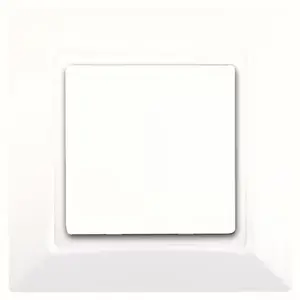 Interrupteur va-et-vient + plaque "DELTA ONE" blanc