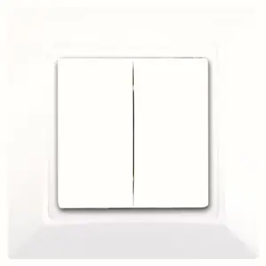 Interrupteur double va-et-vient + plaque "DELTA ONE" blanc