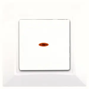 Interrupteur va-et-vient à voyant + plaque "DELTA ONE" blanc