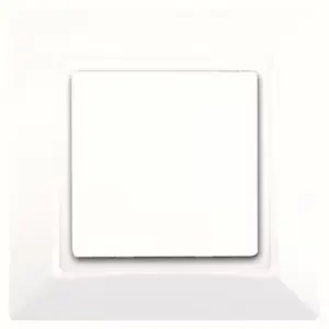 Poussoir + plaque "DELTA ONE" blanc