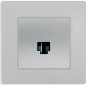Prise Ethernet RJ45 à clipser silver "Delta Viva"