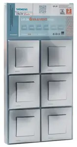 Lot de 6 va-et-vient à clipser silver "Delta Viva"