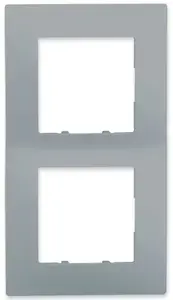 Plaque double horizontale/verticale Silver "Delta Viva"