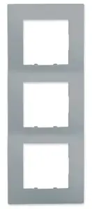 Plaque triple horizontale/verticale silver "Delta Viva"