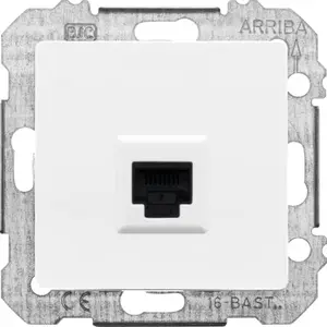 Prise Ethernet RJ45 catégorie 6 "Delta Mega" blanc