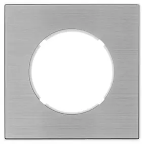 Plaque de finition simple Fontini Dom gris métal satin à composer