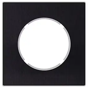 Plaque de finition simple Fontini Dom gris métal anthracite à composer