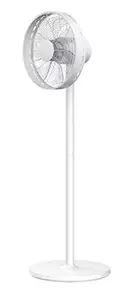 Ventilateur sur pied en métal, finition blanche 20W