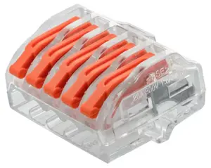 Sachet 10 bornes de connexion à levier 5 entrées
