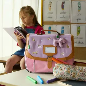 Cartable maternelle Les Fantaisies Mila Violet et Rose (35 cm)