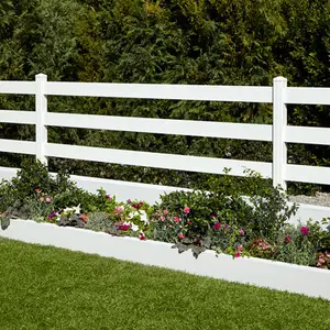Poteau PVC blanc 3 rainures + 2 profils de finition - H. 2,40 m