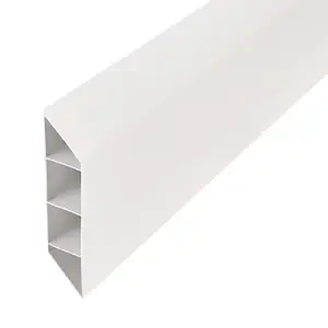 Lame de clôture persienne PVC blanc - L. 1,80 m x l. 14 cm x Ép. 30 mm