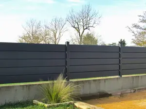 Lot de 3 lames persiennes anthracite avec renfort