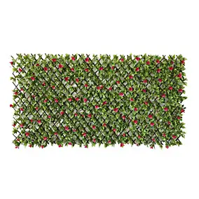 Panneau treillis extensible feuillage synthétique bougainvillier forme rectangulaire James Grass l.2 x h.1m
