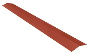 Faîtière rouge pour tuile repositionnable revêtement polyester de 25μ. L. 1m