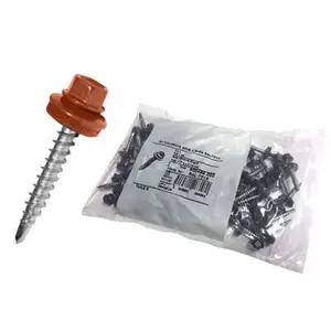 Lot de 50 vis pour toiture rouge 4.9 x 35 mm