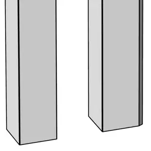 Angle sortant métal bardage gris graphite L. 210 cm