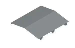 Faitière double crantée grise pour finition toiture en tôle ép. 0,75mm