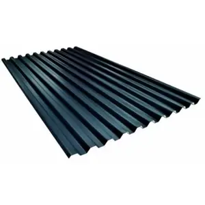 Tôle biface acier galvanisé prélaqué anthracite et beige 135 x 75 cm