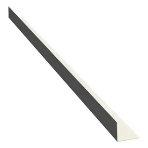 Cornière acier extérieur anthracite / beige intérieur pour bardage 135 cm