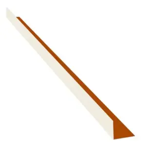 Cornière acier beige et rouge pour tôle multiusage 135 cm