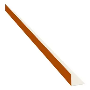 Cornière acier rouge extérieur / beige intérieur pour jonction tôle multiusage 135 cm