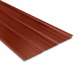 Plaque bacacier rouge en acier galvanisé - 3 x 0,9 m