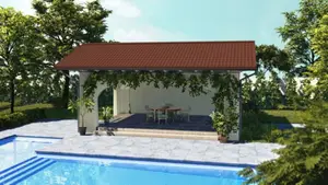 Tole imitation tuile rouge 3 x 1,1m