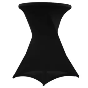 Nappe mange-debout noir Oviala ⌀80 x H.110 cm
