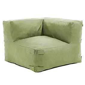 Fauteuil de jardin d'angle tissu polypropylène olefin vert Oviala Mixi