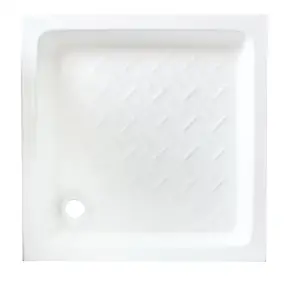 Receveur de douche 80 x 80 x 10 cm, blanc brillant, Cera Ondée