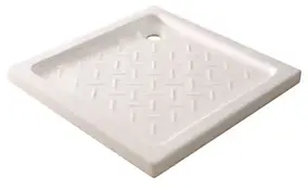 Receveur de douche 80 x 80 x 6.5 cm, blanc brillant, Meri Ondée