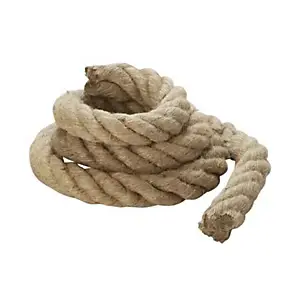 Corde torsadée de rampe en chanvre Diall ø32 mm, vendue au mètre linéaire
