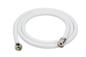 Flexible de douche blanc en PVC - 1,75 m