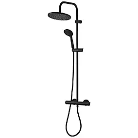 Colonne de douche thermostatique noir mat GoodHome Cavally
