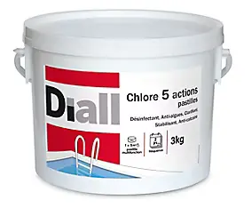 Chlore 5 Actions Pastilles 3kg pour Piscine