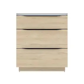 Meuble sous vasque à poser l.80 x H.88 x P.50 cm, effet bois, Pamili
