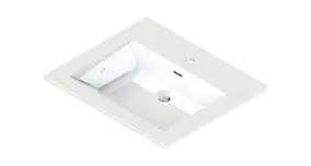 Plan vasque en résine blanc l.60 cm, Pamili