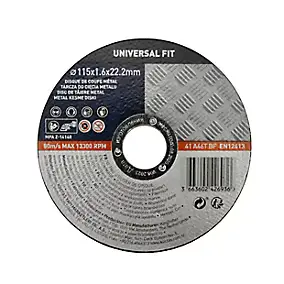 Disque de coupe métal 115x1,6x22,2 mm Universel fit