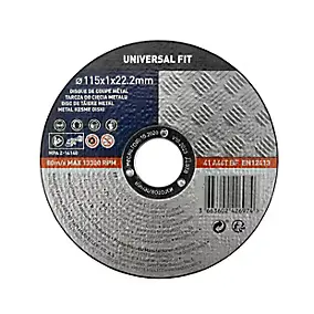 Disque de coupe métal 115x1x22,2 mm Universel fit