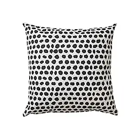 Coussin à pois Blooma Denia blanc et noir 45 x 45 cm