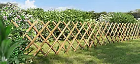 Clôture bois croisillons Blooma Ibar vert 250 x h.80 cm