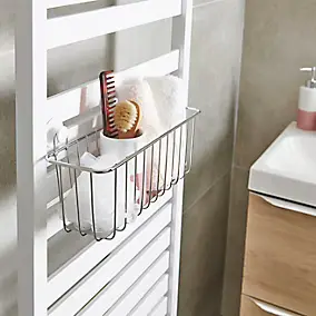 Grand panier filaire GoodHome Muromi pour sèche-serviettes