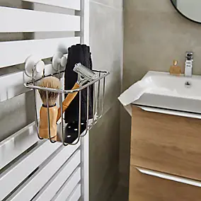 Petit panier filaire GoodHome Muromi pour sèche-serviettes