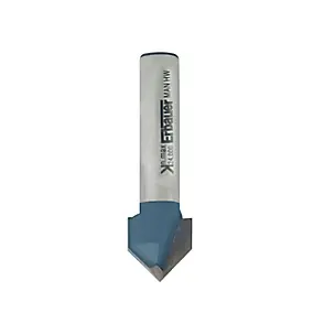 Fraise de défonceuse à chanfreiner en V ø 12.7 x l. 8 mm, 90°