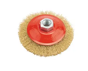 Brosse circulaire à fils ondulés acier pour meuleuse 100 mm